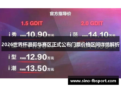 2026世界杯温哥华赛区正式公布门票价格区间详情解析